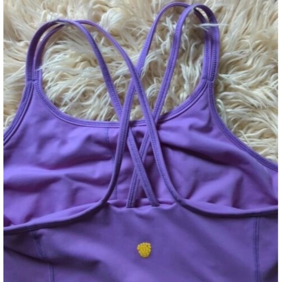 Yellowberry Flip Tank Lilac Purple Built-In Sports Bra Active Tank Top L - Picture 7 of 8
